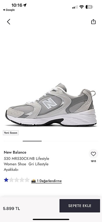 38,5 Beden NEW BALANCE 530