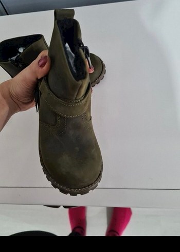 Erkek Çocuk lumberjack Süet Biker Bot - Görsel 3