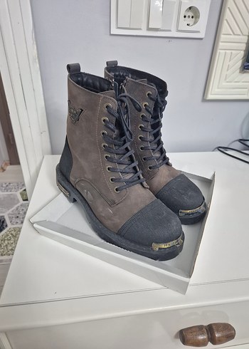 Kahverengi Süet Biker Erkek Bot - Görsel 3