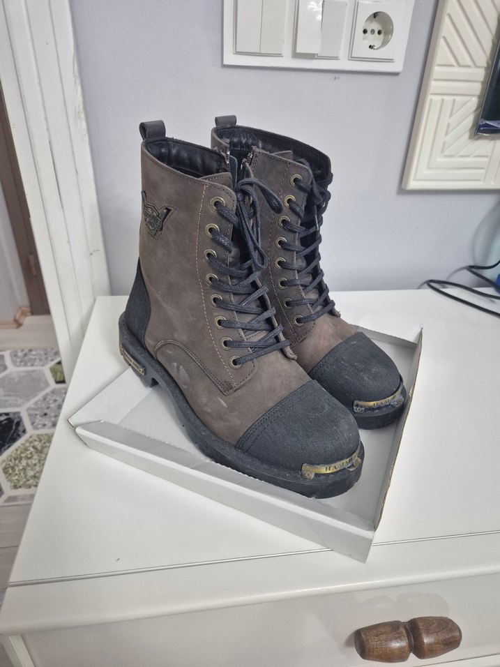 Kahverengi Süet Biker Erkek Bot - Görsel 3