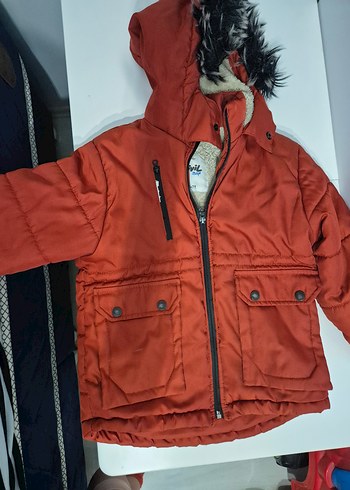 Kürklü Kapüşonlu Erkek Çocuk mont - Görsel 2