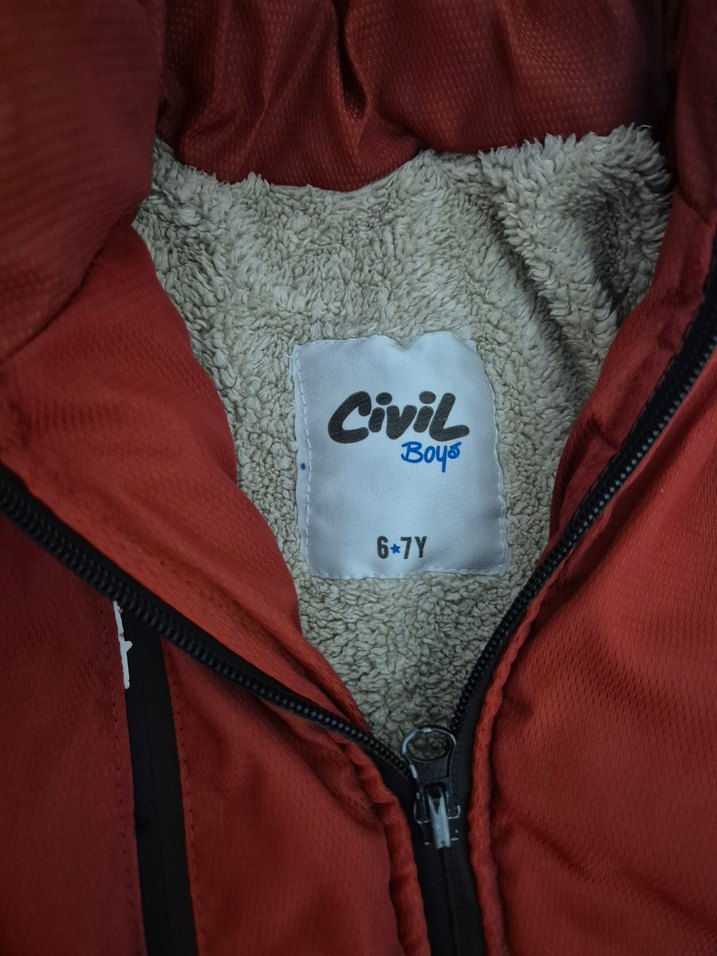 Kürklü Kapüşonlu Erkek Çocuk mont - Görsel 3