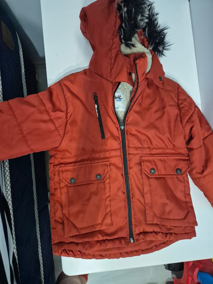 Kürklü Kapüşonlu Erkek Çocuk mont - Görsel 2