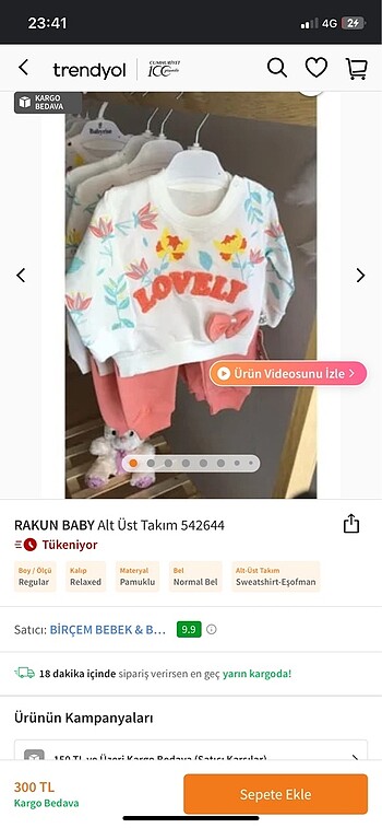 1,5 Yaş Beden RAKUN BABY Alt Üst Takım