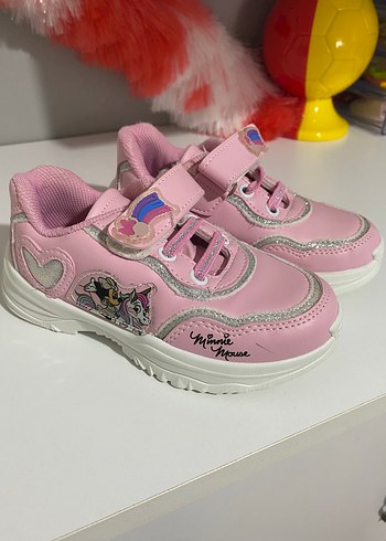 Kız Çocuk Pembe Minnie Mouse Spor Ayakkabı