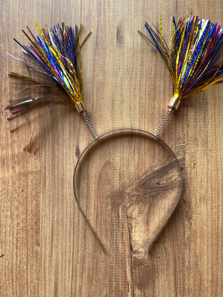 Renkli Püsküllü Bohem Çocuk Taç - Görsel 4