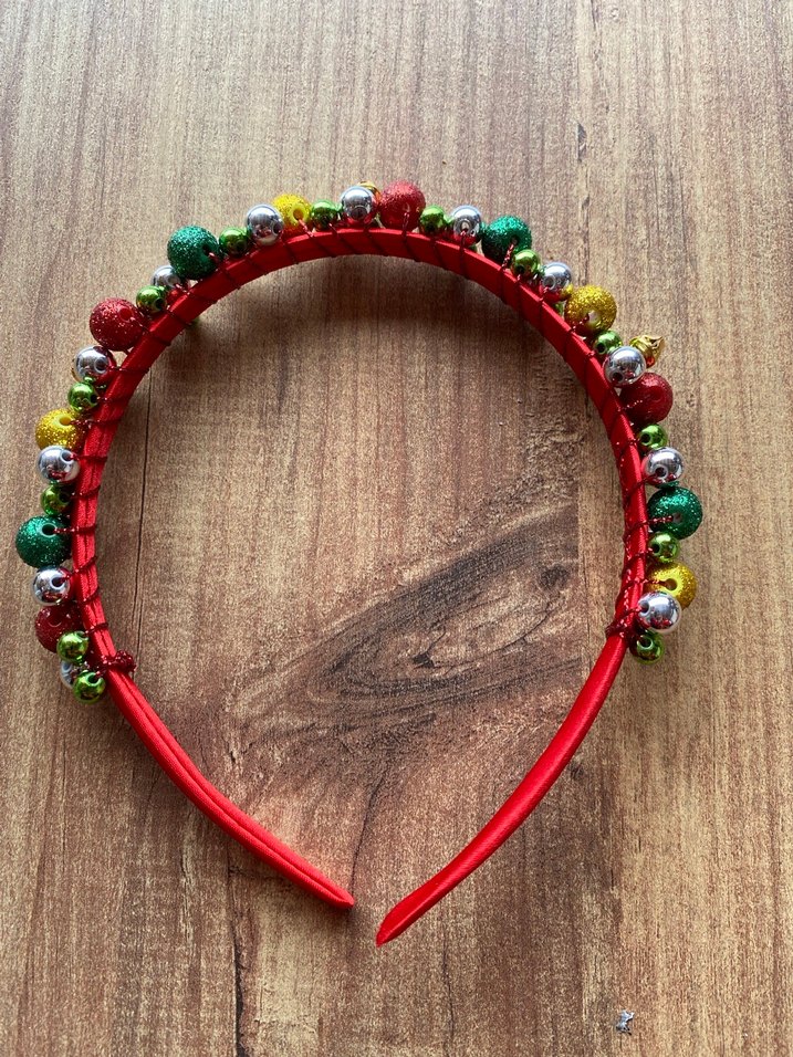 Renkli Boncuklu Nakışlı Çocuk Saç Bandı - Görsel 2