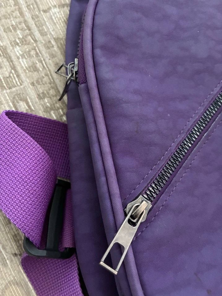 Mor Kadın Çapraz Çanta Fermuarlı - Görsel 3