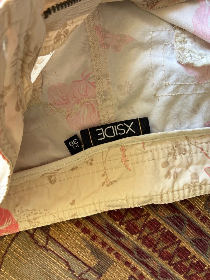 Pembe Bağlama Desenli Pamuk Mini Şort - Görsel 4