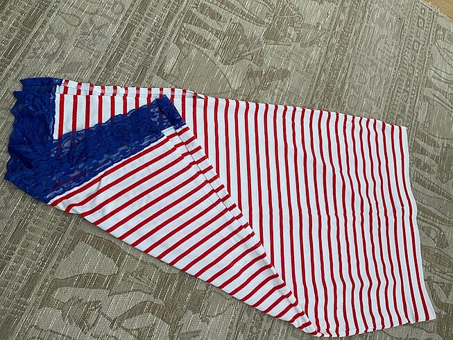 Yazlık Çizgili Etek - Görsel 5