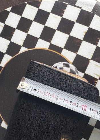 Bej Yılan Desenli Fermuarlı Deri Cüzdan - Görsel 5