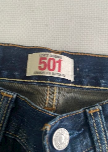 Düğmeli Erkek Denim Pantolon Mavi Renk - Görsel 2