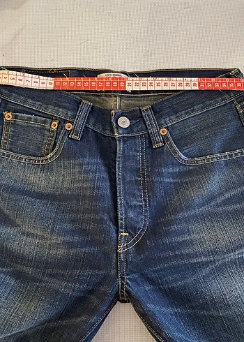 Düğmeli Erkek Denim Pantolon Mavi Renk - Görsel 7