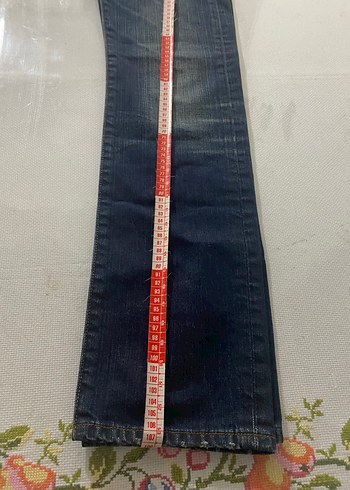 Düğmeli Erkek Denim Pantolon Mavi Renk - Görsel 8