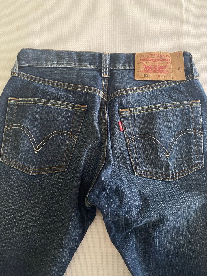 Düğmeli Erkek Denim Pantolon Mavi Renk - Görsel 3