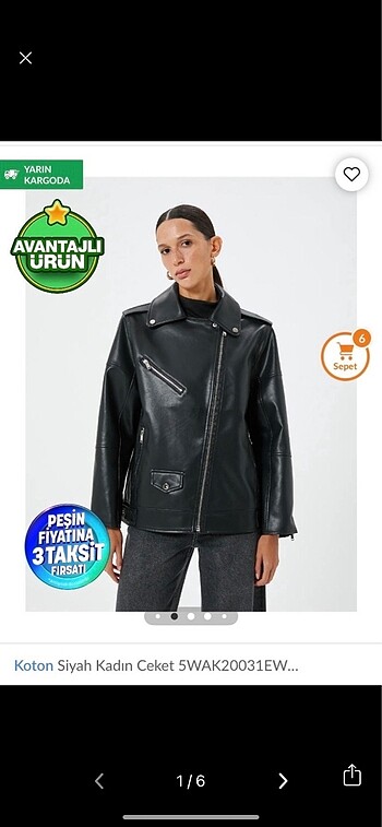 KOTON SİYAH CEKET