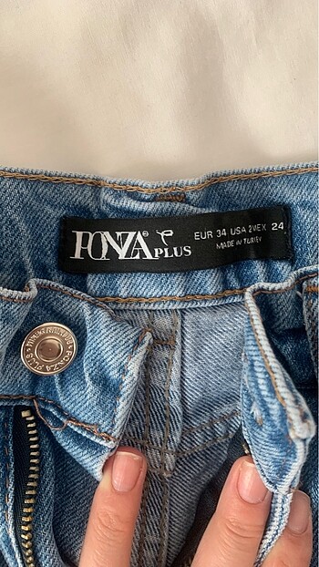 34 Beden Zara muadili yırtık wide leg jean kot
