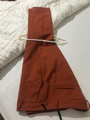 Kiremit rengi kumaş pantolon