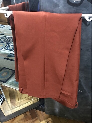 42 Beden turuncu Renk Kiremit rengi kumaş pantolon