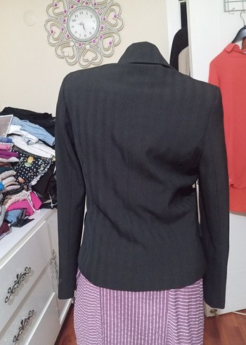 l Beden kahverengi Renk Düğmeli Kadın Blazer Ceket