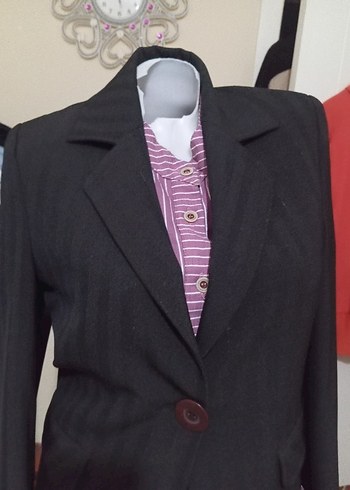 l Beden Düğmeli Kadın Blazer Ceket