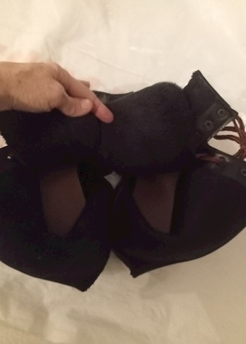 Siyah Deri Biker Stiletto Topuklu erkek Bot - Görsel 4