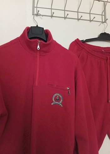 Kırmızı Fermuarlı erkek Eşofman Takımı - Görsel 2