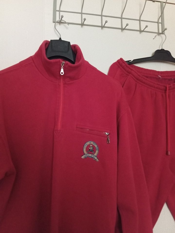 Kırmızı Fermuarlı erkek Eşofman Takımı - Görsel 2