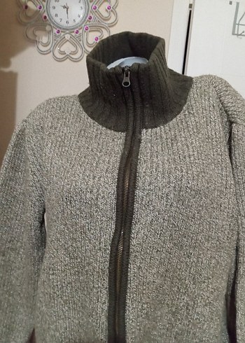 Erkek Örgü Fermuarlı Yarım Balıkçı Kazak - Görsel 2