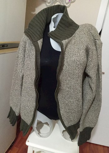 Erkek Örgü Fermuarlı Yarım Balıkçı Kazak - Görsel 4