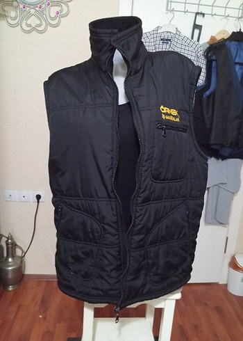 Siyah Fermuarlı Erkek Kolsuz Yelek - Görsel 2