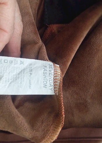 Kahverengi Deri Mini Elbise - Görsel 4