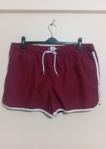 Bordo Rahat Kesim Mini Şort