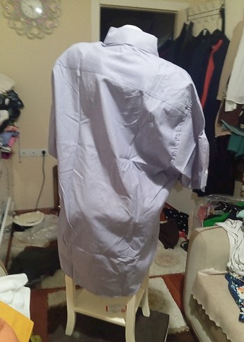 xl Beden çeşitli Renk Pamuklu Kısa Kollu Erkek Gömlek