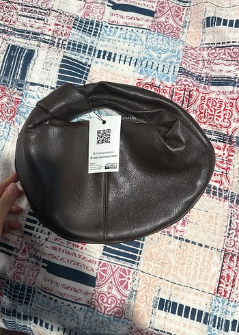 Kahverengi Deri Kadın Omuz Çantası - Görsel 3