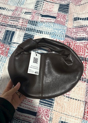 Kahverengi Deri Kadın Omuz Çantası - Görsel 4