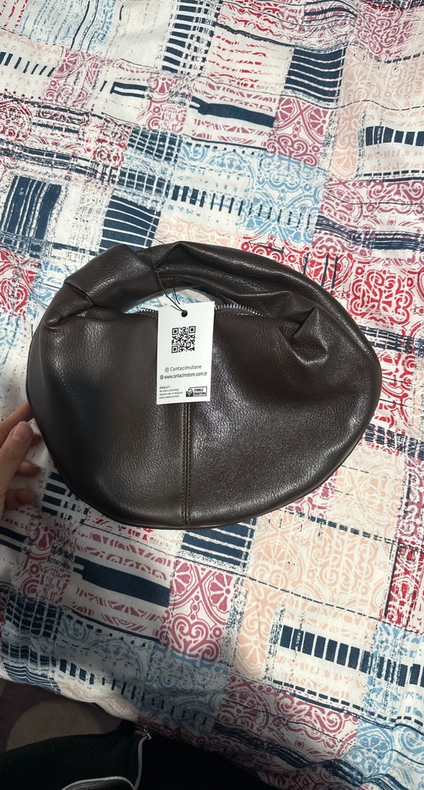 Kahverengi Deri Kadın Omuz Çantası - Görsel 3