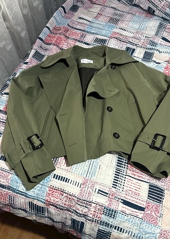 Yeşil Midi Kemerli Kadın Trençkot - Görsel 3