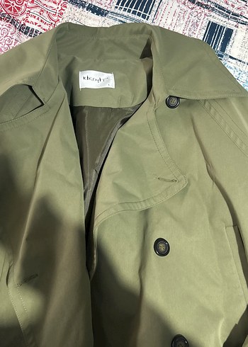 Yeşil Midi Kemerli Kadın Trençkot - Görsel 2