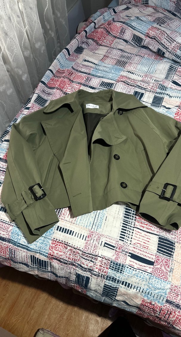 Yeşil Midi Kemerli Kadın Trençkot - Görsel 3