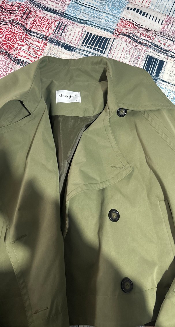 Yeşil Midi Kemerli Kadın Trençkot - Görsel 2