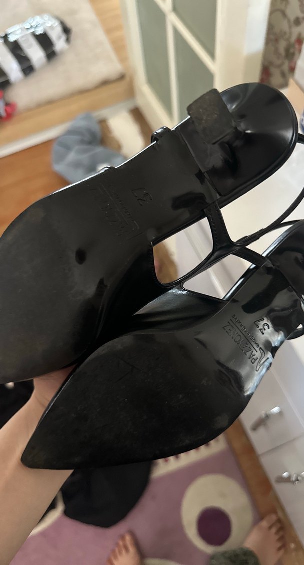 Kadın Siyah Tokalı Stiletto - Görsel 3