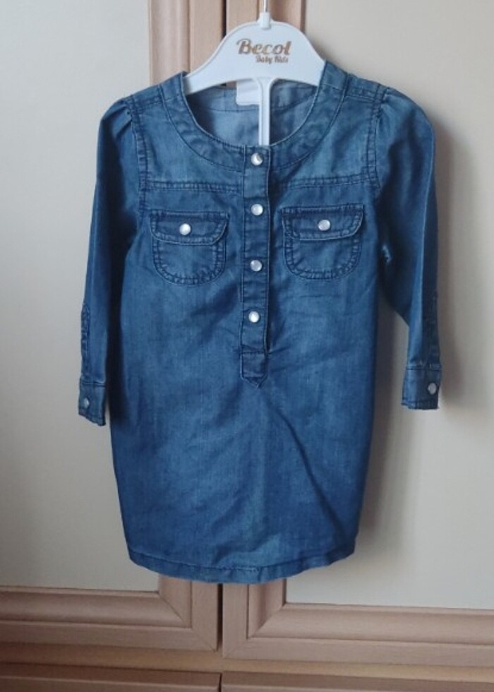 Bebek jean  elbise - Görsel 2