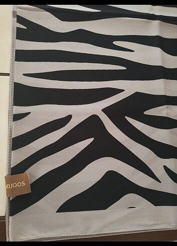 Siyahlı grili şal  - Görsel 2