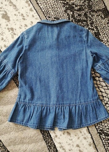 5 Yaş Beden mavi Renk Lcw baby, kız çocuk jean kot gömlek 