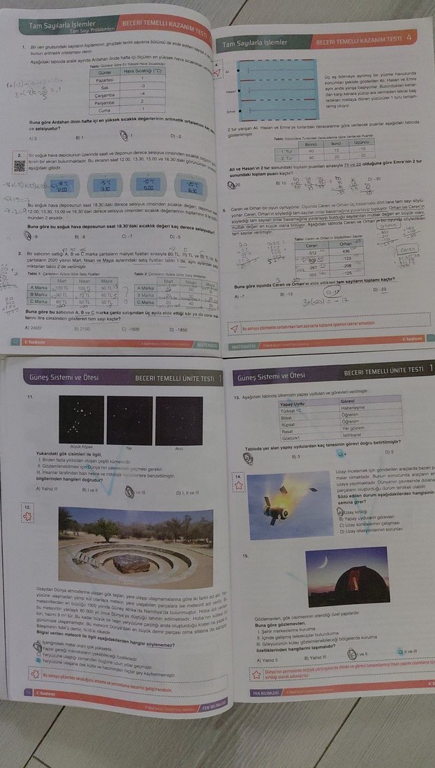 7.sınıf tudem yayınları soru bankası - Görsel 3