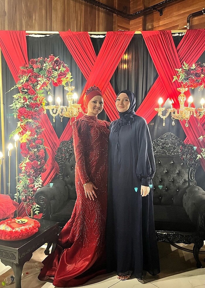 tesettur abiye be blue - Görsel 3