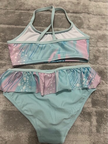 7 Yaş Beden mavi Renk Kız çocuk bikini 6-7 yaş