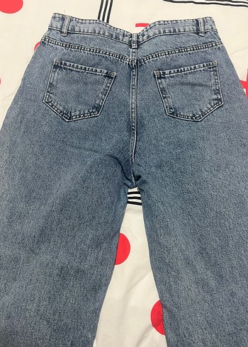Kadın Mavi Loose Fit Denim Pantolon - Görsel 4