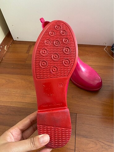 39 Beden pembe Renk Plastık yagmur botu
